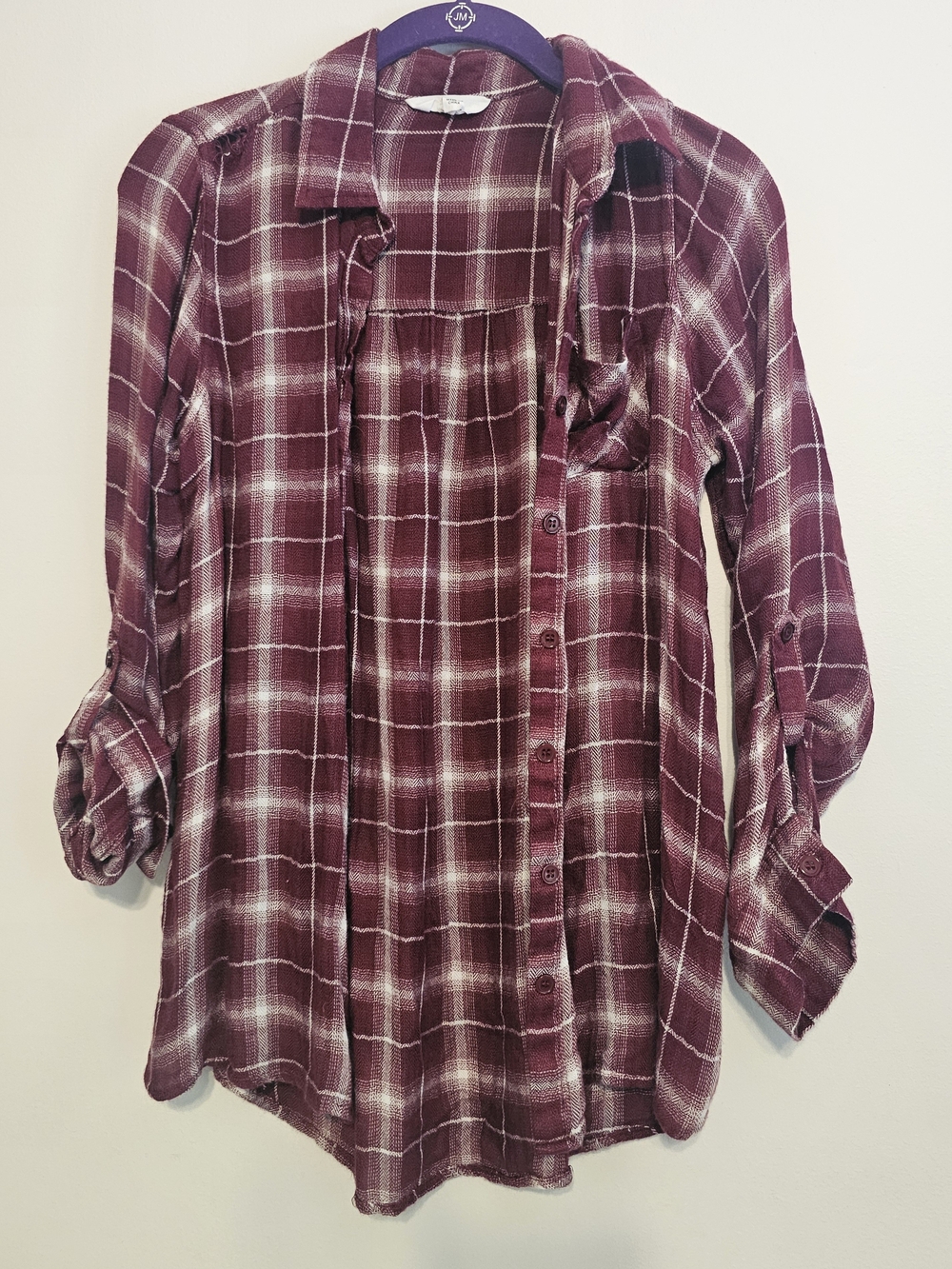 Jack by BB Dakota Burgundy Plaid Button-Down Shirt